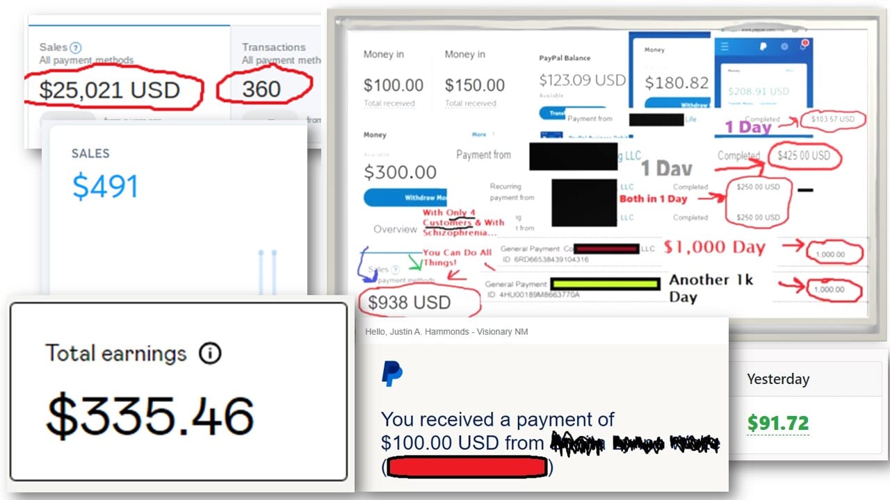 Justin Allen hammonds income proof